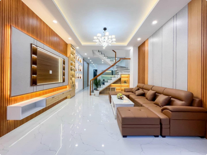 ốp tường trang trí vách tivi