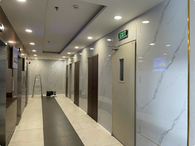 Ốp Tường tấm nhựa vân đá