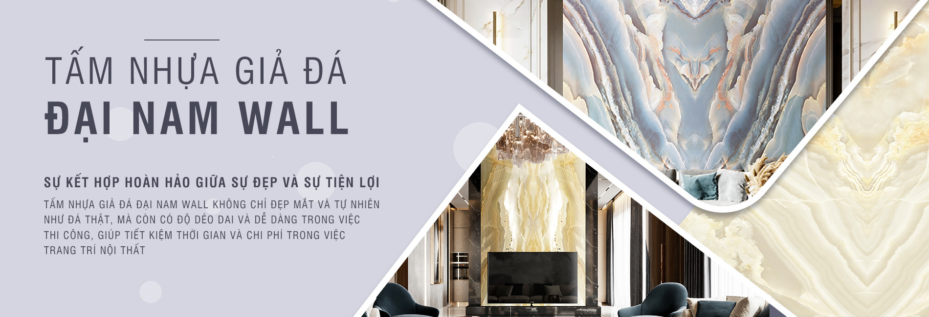 banner tấm nhựa giả đá đại nam wall pvc