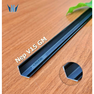 Nẹp Inox V15 Đen Gấp Mép – Dài 2m4