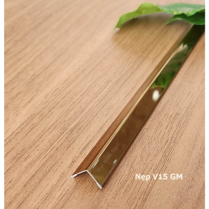 Nẹp Inox V15 Hồng Gấp Mép – Dài 2m4