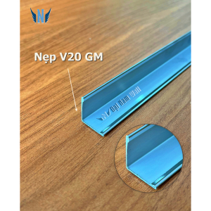 Nẹp Inox V20 Trắng Gấp Mép – Dài 2m4