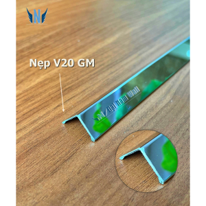 Nẹp Inox V20 Trắng Gấp Mép – Dài 2m4