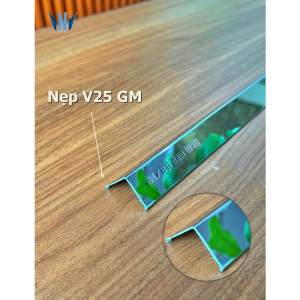 Nẹp Inox V25 Trắng Gấp Mép – Dài 2m4