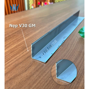 Nẹp Inox V30 Trắng Gấp Mép – Dài 2m4