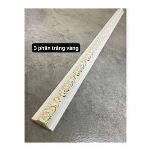 Phào Chỉ Nhựa Ps 3 phân trắng vàng – sk30-TV