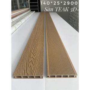 Sàn Gỗ Nhựa Teak 3D - SH140x25