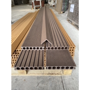 Sàn Nhựa Ngoài Trời Lỗ Tròn Coffee - SNLT140*25