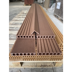 Sàn Nhựa Ngoài Trời Lỗ Tròn Red Brown - SNLT140*25