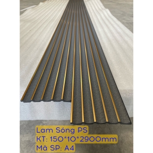 Tấm Ốp Nhựa PS Bán Nguyệt Chỉ Vàng - PSBN150x10