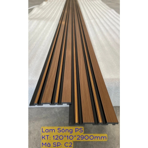 Tấm Ốp Nhựa PS Sóng Chỉ Vàng – PSCV120x10