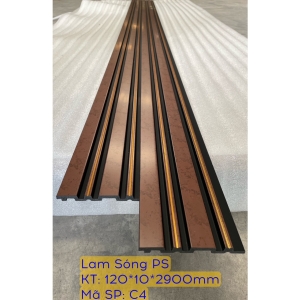 Tấm Ốp Nhựa PS Sóng Chỉ Vàng - PSCV120x10