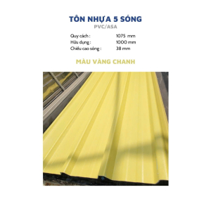Tôn Nhựa 5 Sóng 