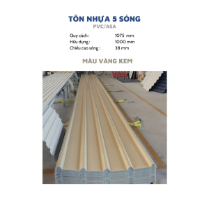Tôn Nhựa 5 Sóng 