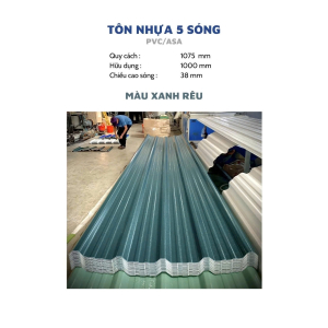Tôn Nhựa 5 Sóng 