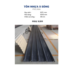 Tôn Nhựa 5 Sóng 