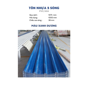 Tôn Nhựa 5 Sóng 