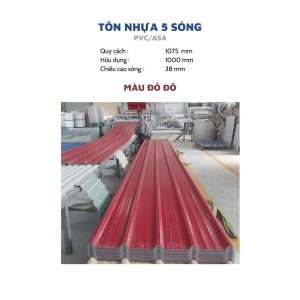 Tôn Nhựa 5 Sóng 