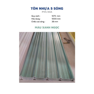 Tôn Nhựa 5 Sóng 