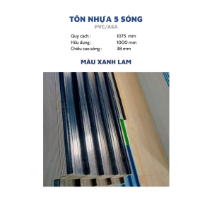 Tôn Nhựa 5 Sóng 