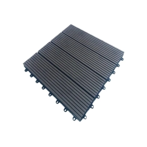  Vỉ gỗ nhựa ngoài trời vân sọc VSDN30x30 - Xám Đen 
